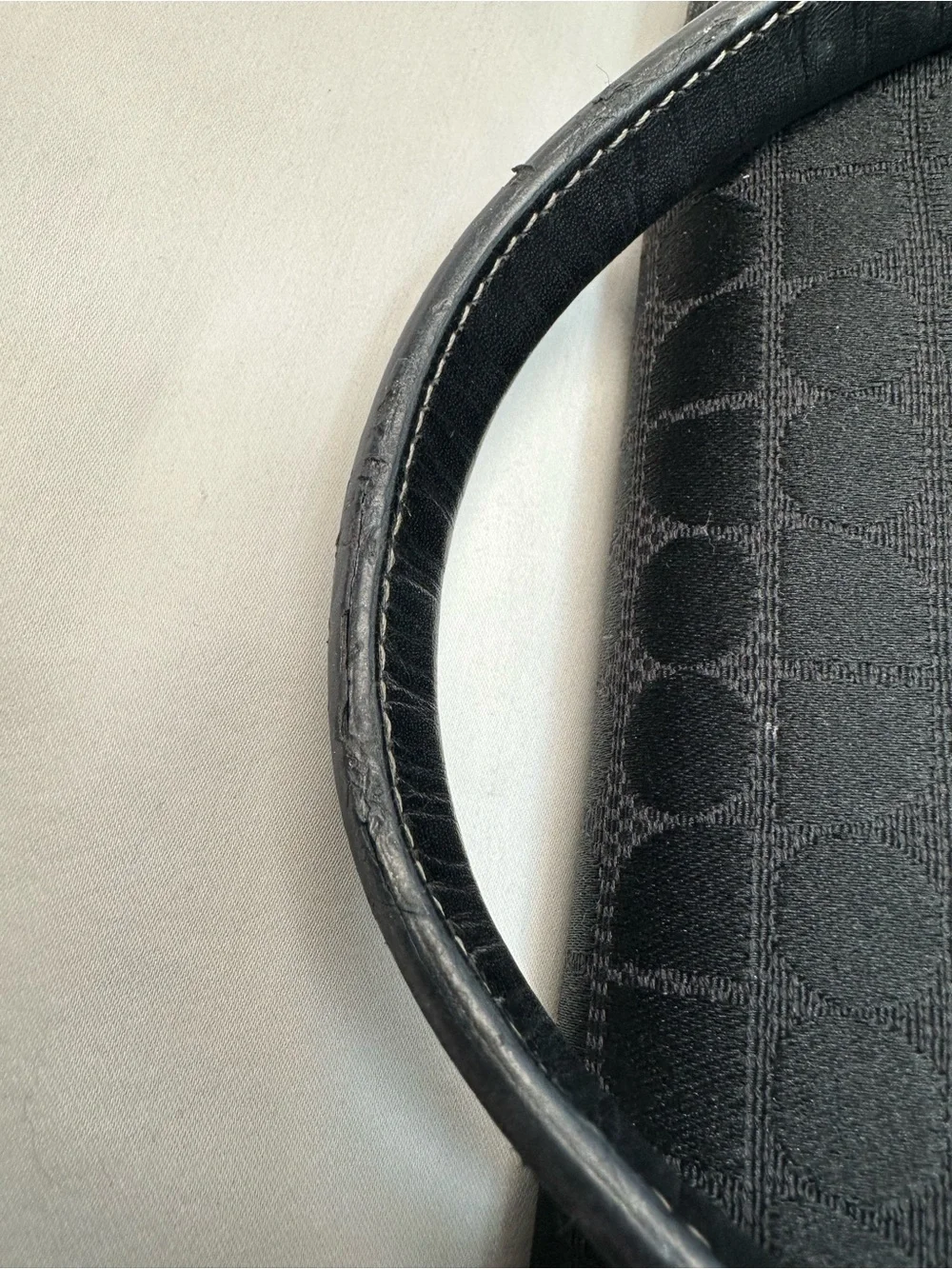 kate spade Black Shoulder Bag with Subtle Jacquard Pattern